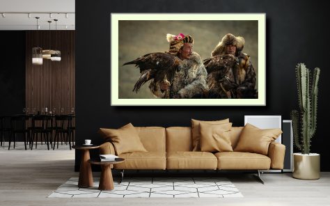 Living room interior in loft, industrial style, 3d rendering John baggen eagle festival